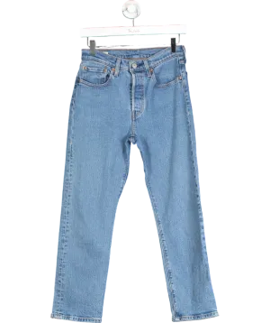 levis Blue Washed Straight Leg Jeans W28