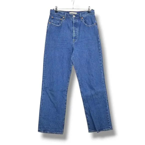 Levi's Wedgie Straight Leg Fit Ankle Jeans 30 Button Fly Stretch Denim Jean