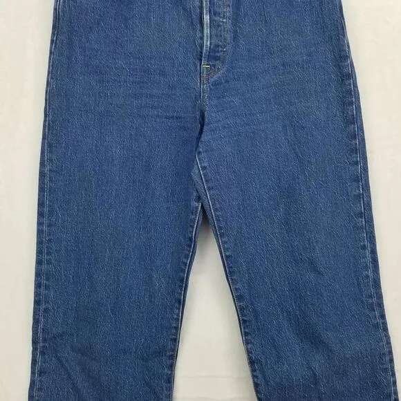 Levi's Wedgie Straight Leg Fit Ankle Jeans 30 Button Fly Stretch Denim Jean