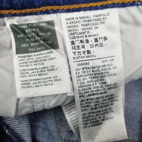 Levi's Wedgie Straight Leg Fit Ankle Jeans 30 Button Fly Stretch Denim Jean