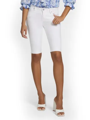 Lexi High-Waisted 13-Inch Bermuda Short - White