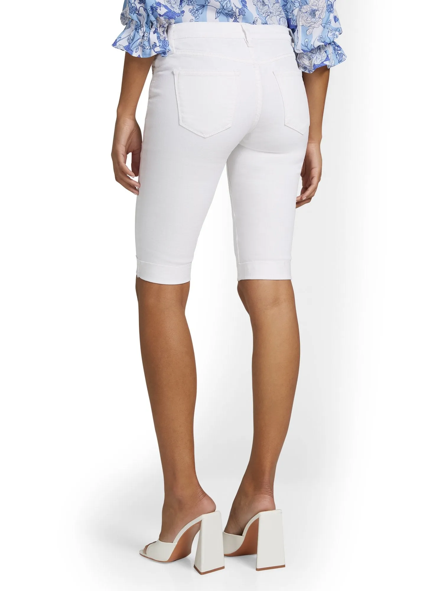 Lexi High-Waisted 13-Inch Bermuda Short - White