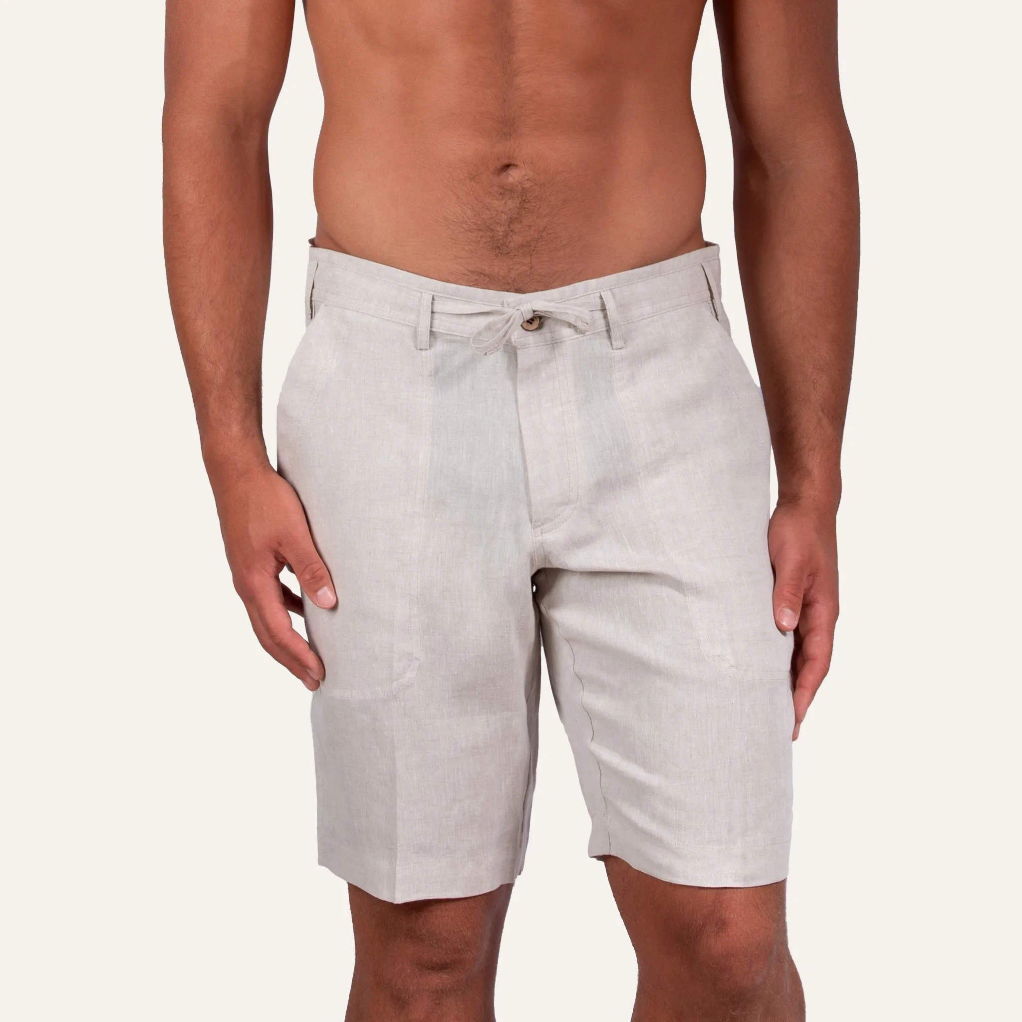 Linen Bermuda Shorts Sand
