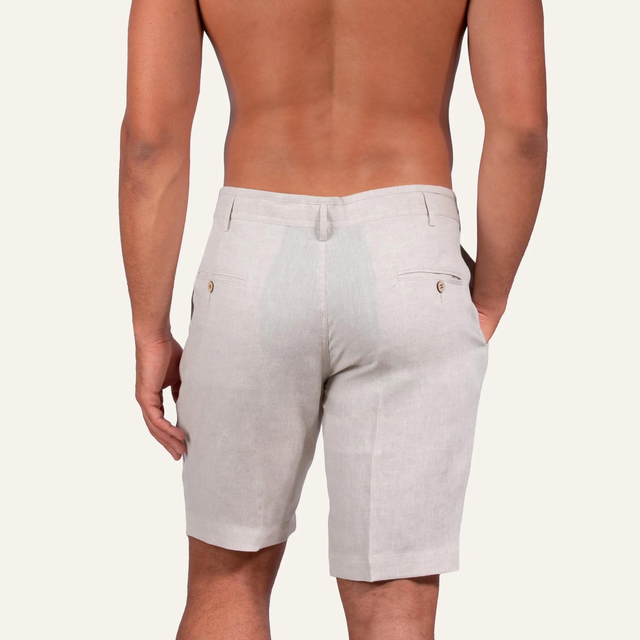 Linen Bermuda Shorts Sand
