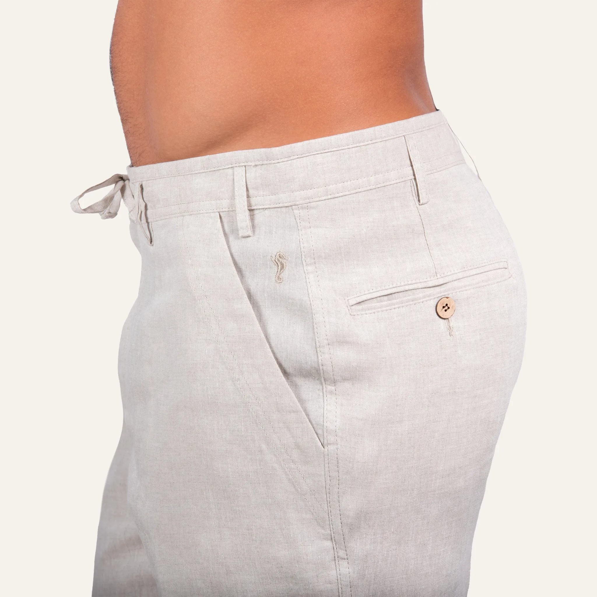 Linen Bermuda Shorts Sand