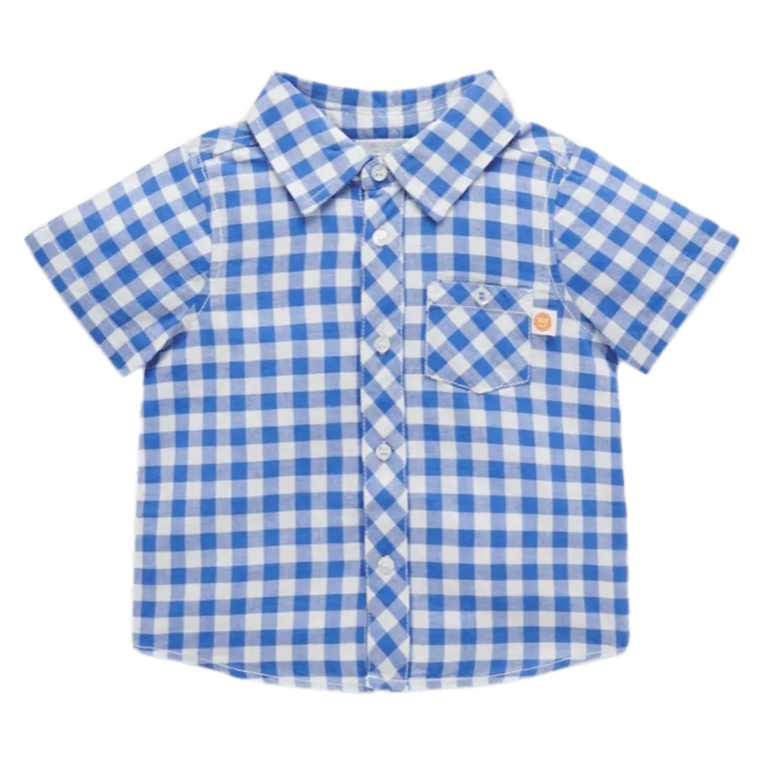 Linen Blend Shirt - Nile Gingham