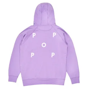 logo hooded sweat viola