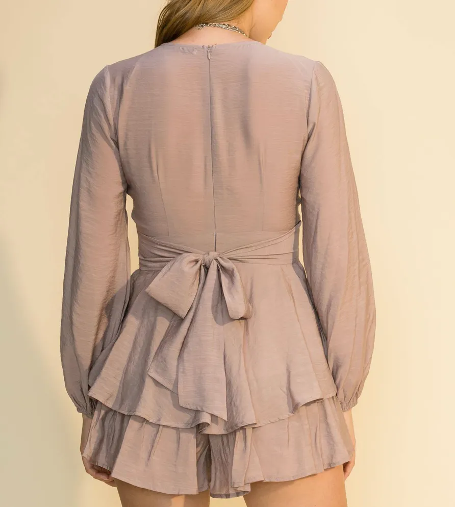 Long Sleeve Tiered Romper