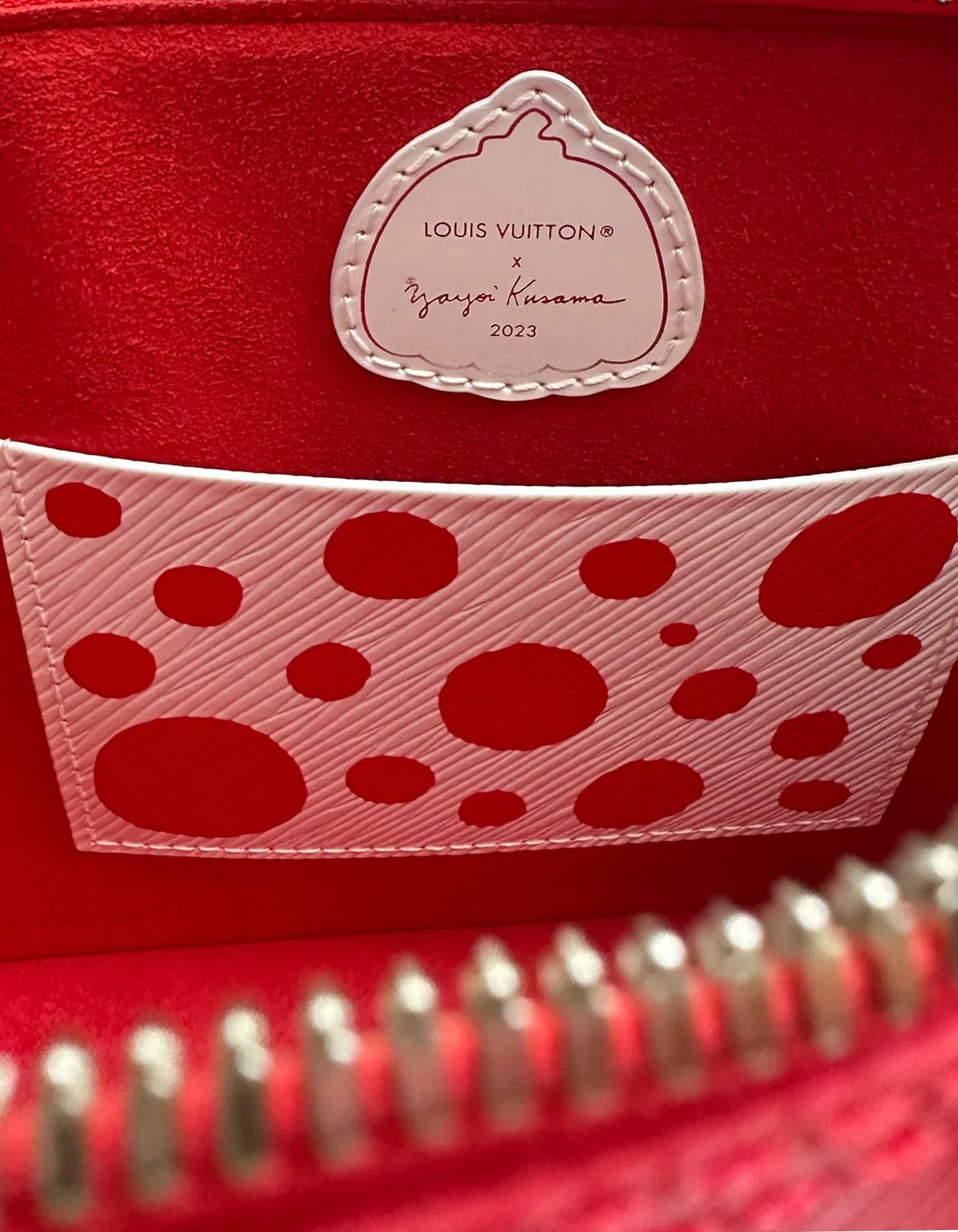 Louis Vuitton 2023 LV x YK Kusama Dots Red Epi Leather Alma BB Bag