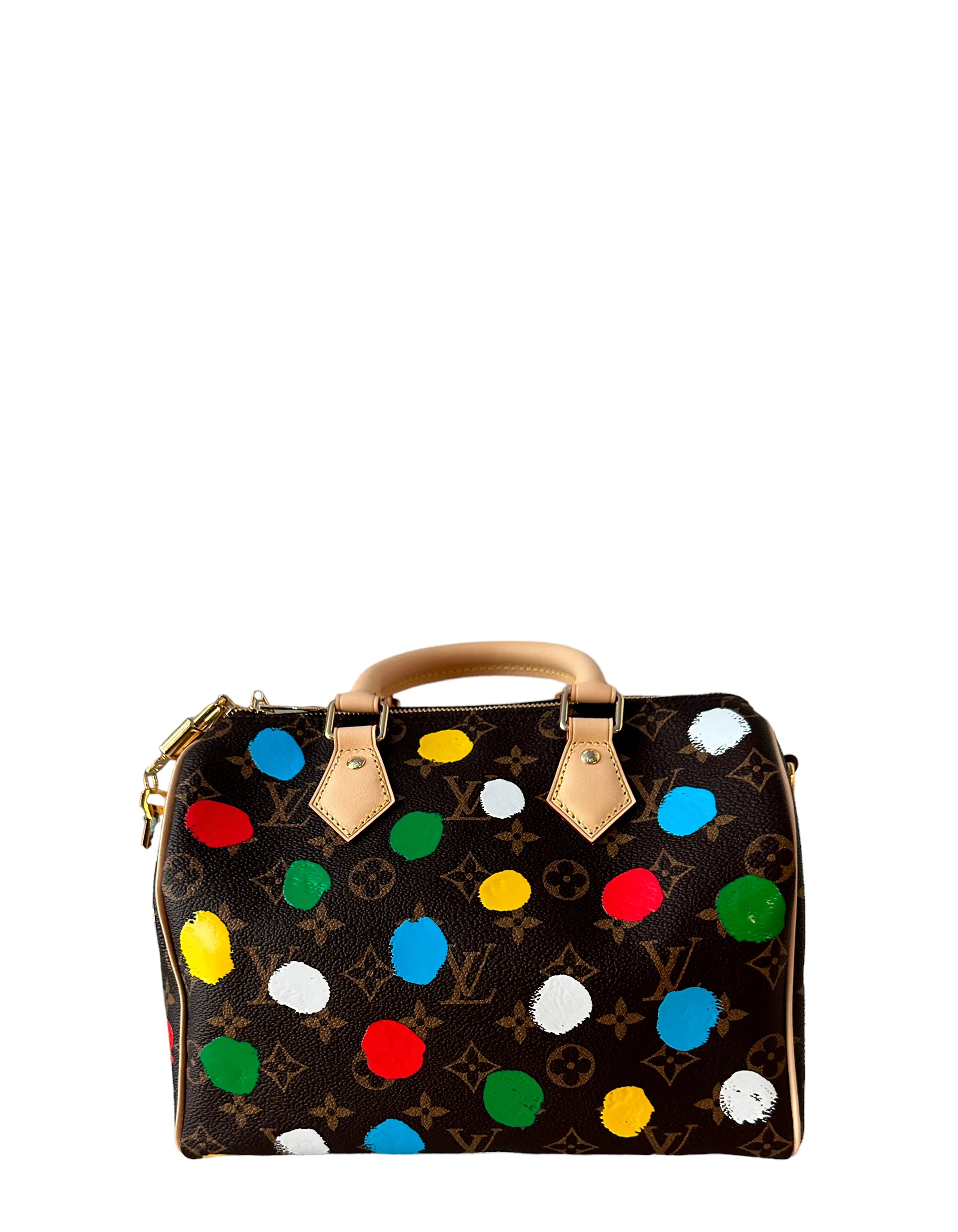 Louis Vuitton 2023 LV x YK Kusama Dots Speedy Bandouliere 35 Bag