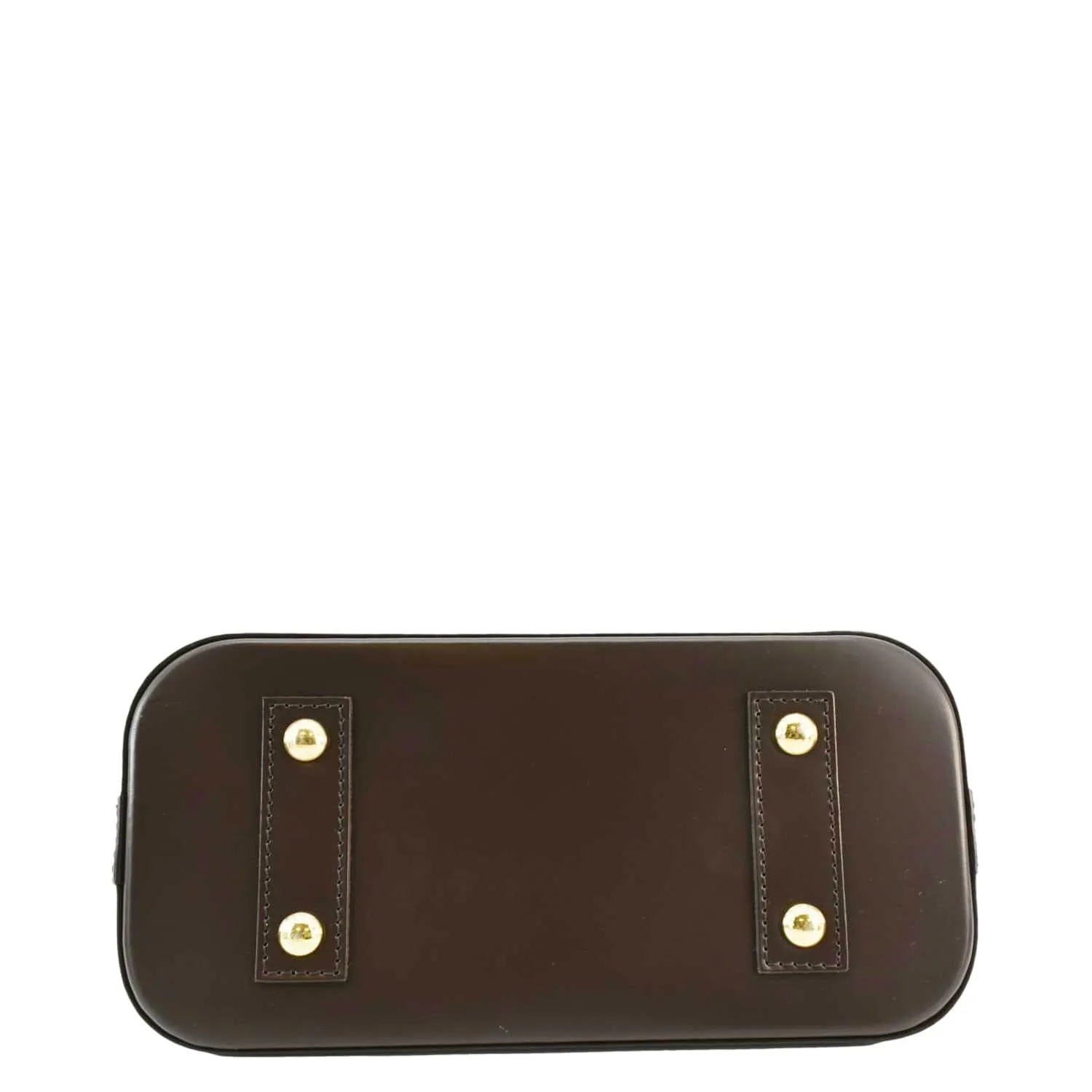 LOUIS VUITTON Alma BB Damier Ebene Satchel Bag Brown