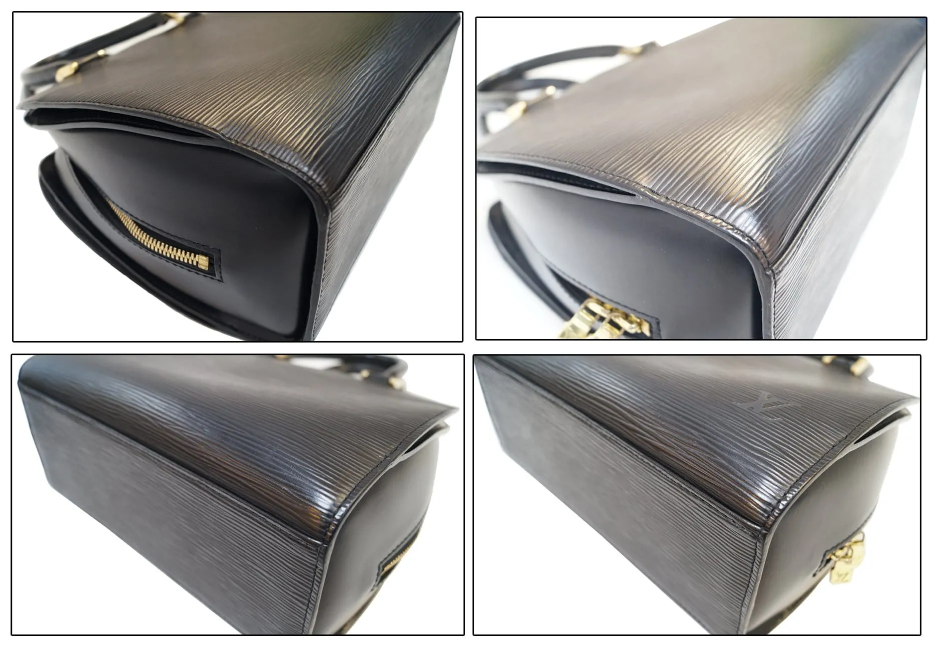 LOUIS VUITTON Black Epi Leather Pont-Neuf PM Satchel Bag