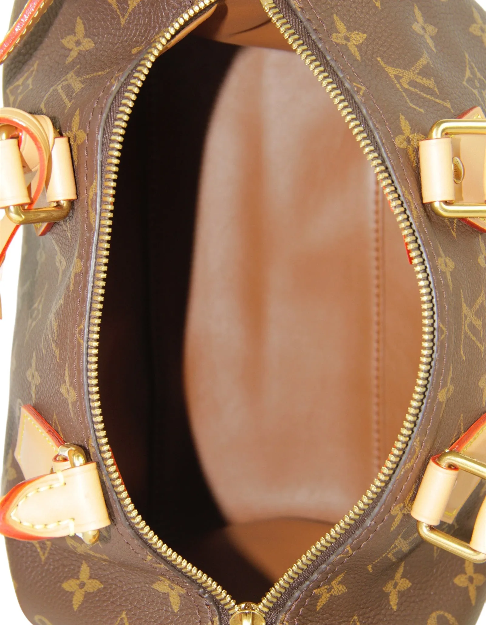 Louis Vuitton Brown Soft Calfskin Monogram Speedy P9 Bandouliere 25