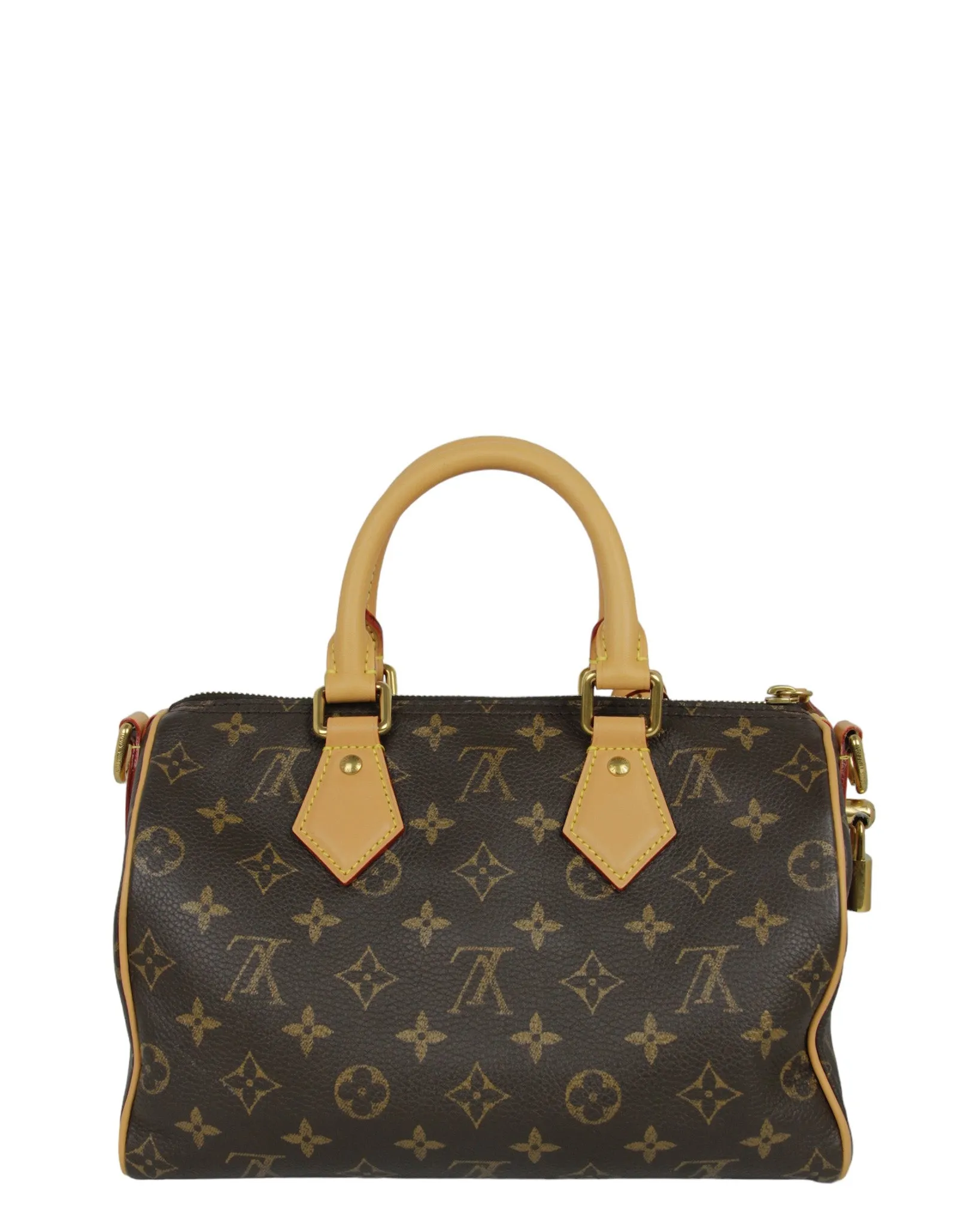 Louis Vuitton Brown Soft Calfskin Monogram Speedy P9 Bandouliere 25