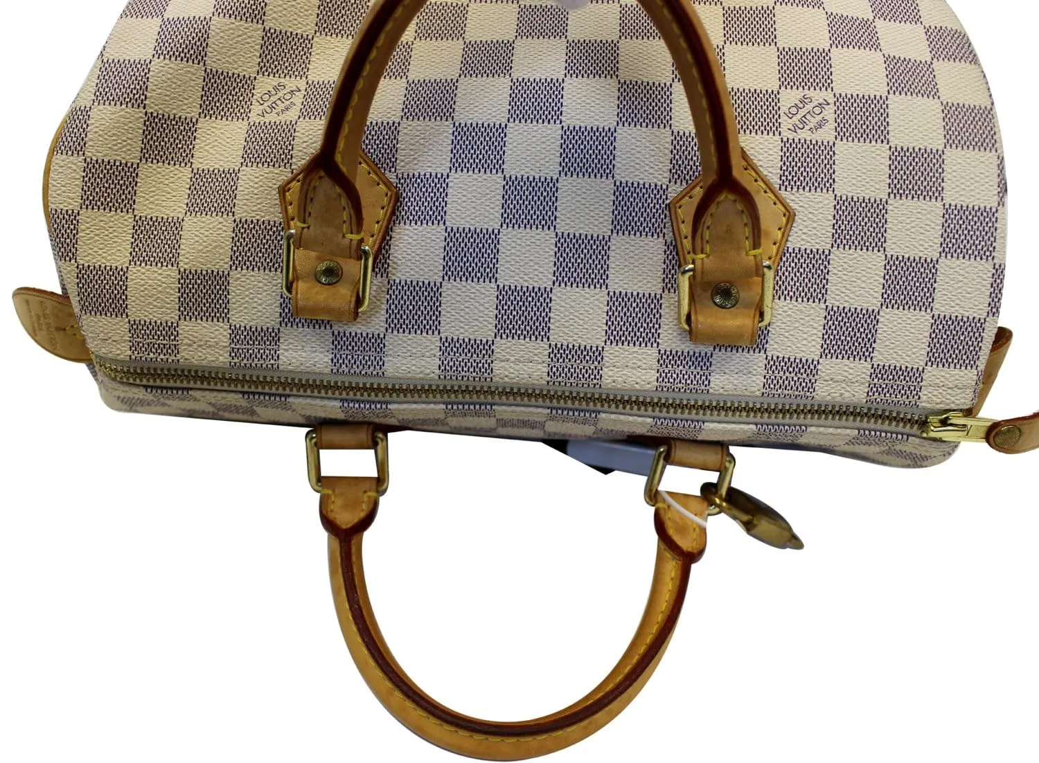 Louis Vuitton Damier Azur Speedy 30 Satchel Handbag