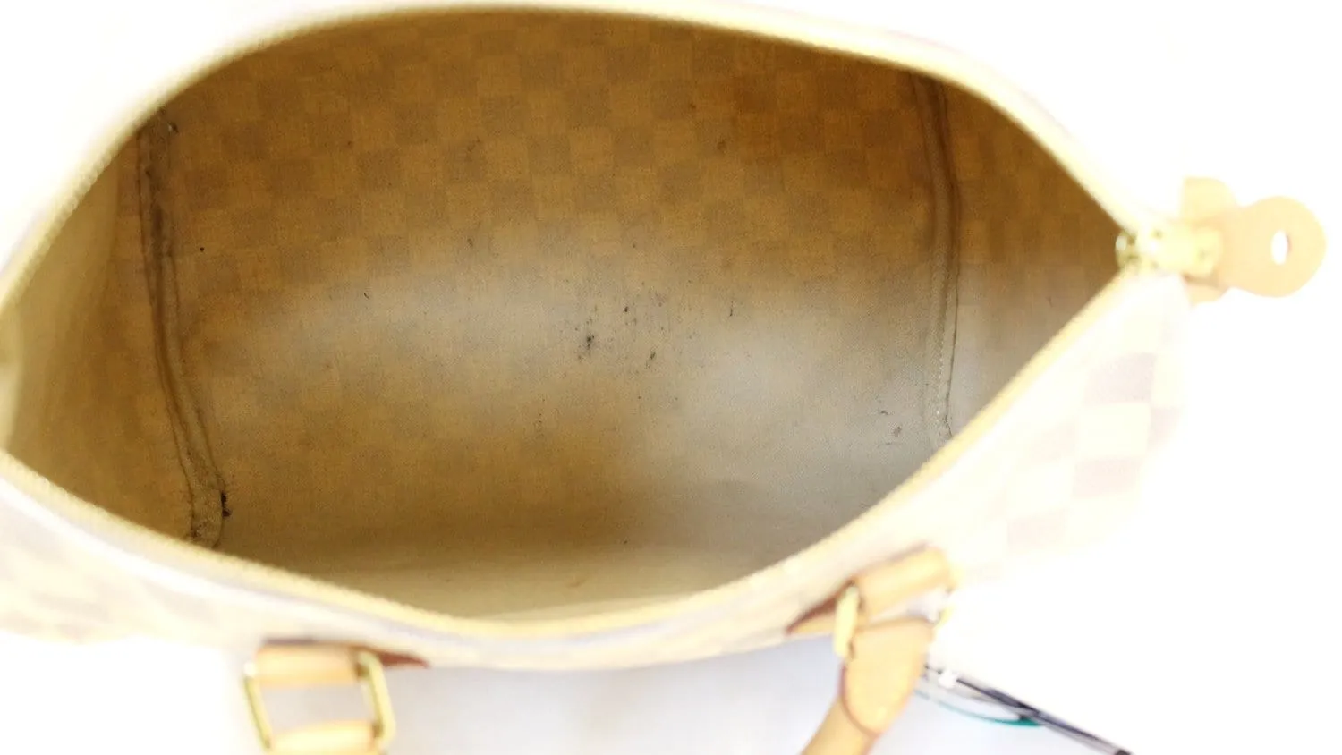LOUIS VUITTON Damier Azur Speedy 30 Satchel Handbag