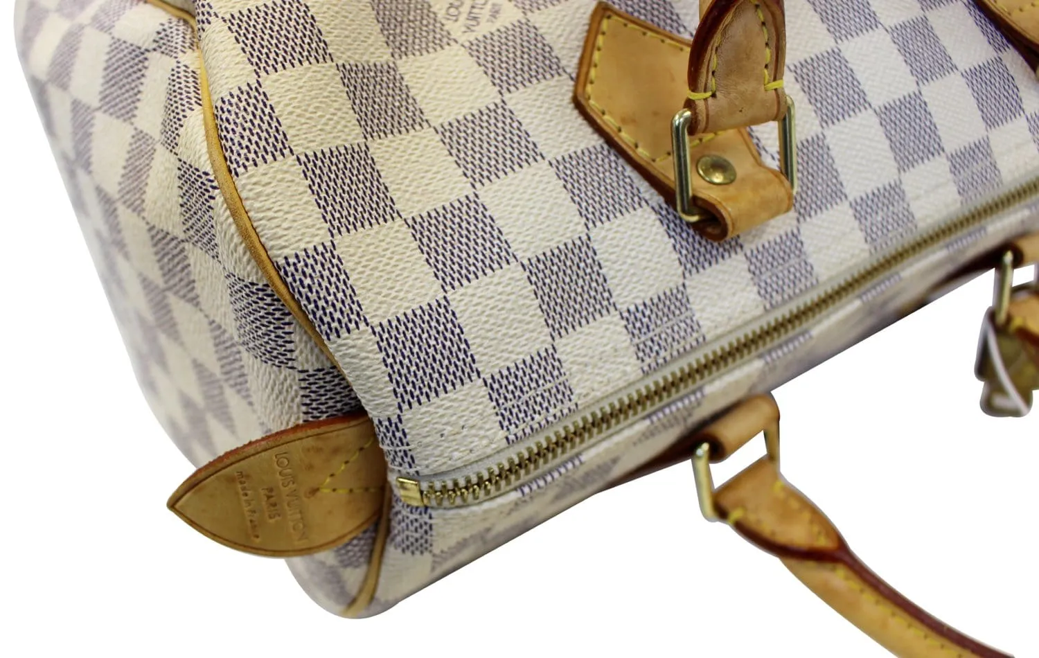 Louis Vuitton Damier Azur Speedy 30 Satchel Handbag