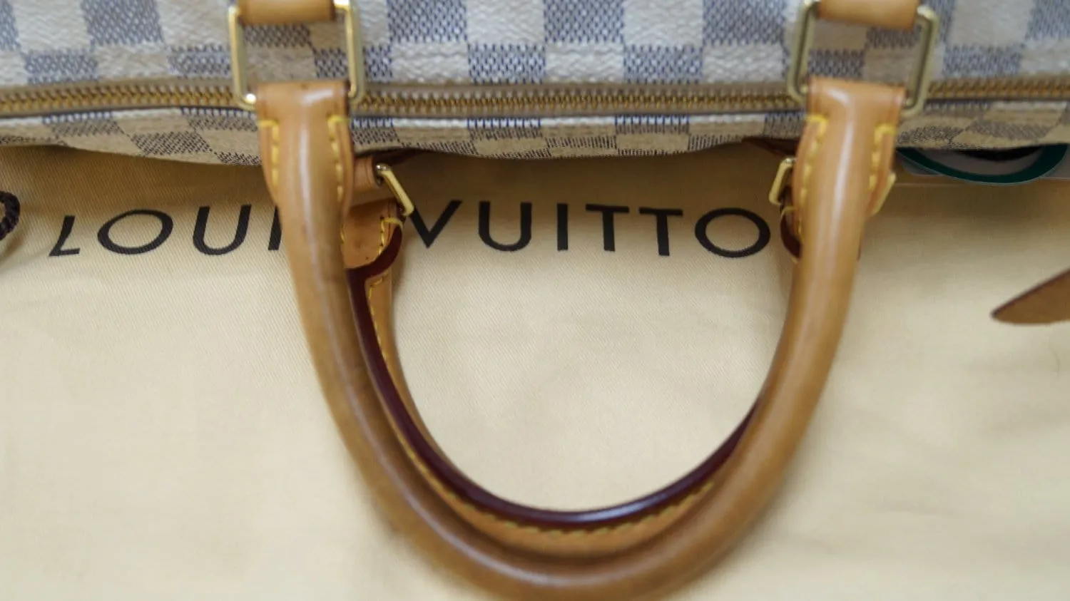 LOUIS VUITTON Damier Azur Speedy 35 Satchel Bag