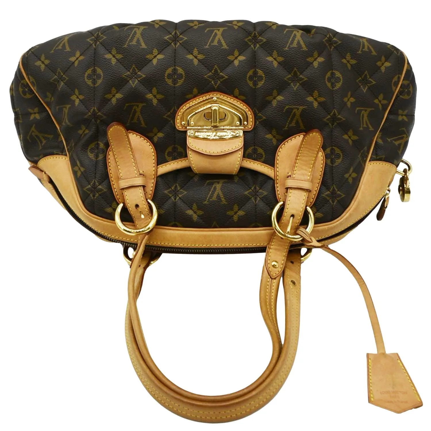 LOUIS VUITTON Etoile Bowling Monogram Canvas Satchel Bag Brown