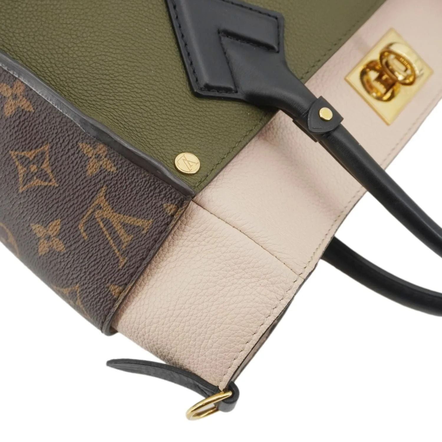LOUIS VUITTON On My Side MM Monogram Canvas Satchel Bag Cream