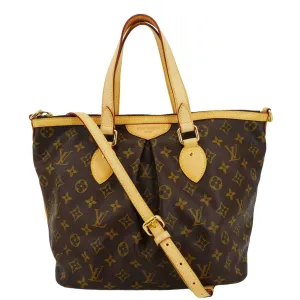 LOUIS VUITTON Palermo PM Monogram Canvas Shoulder Bag Brown