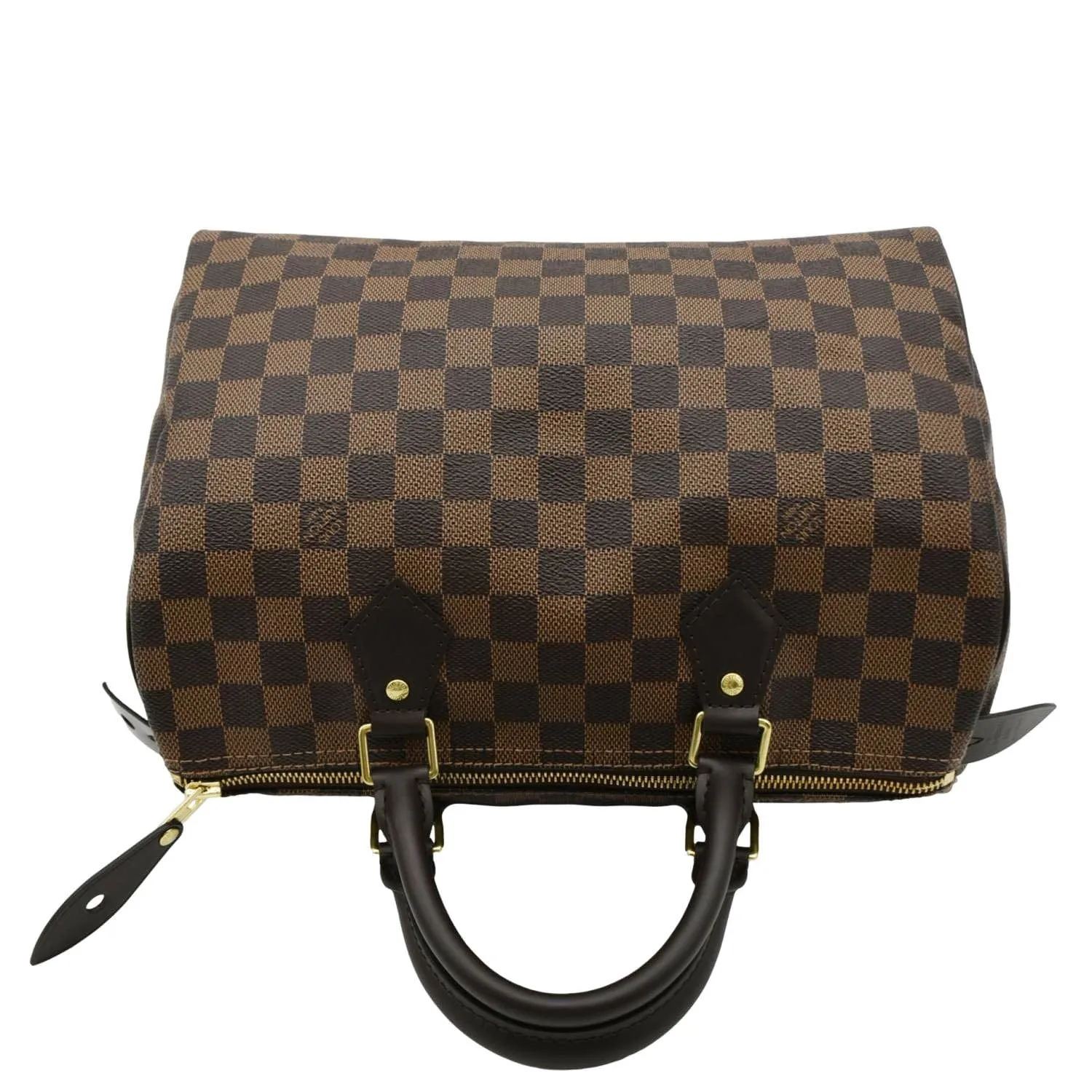 LOUIS VUITTON Speedy 30 Damier Ebene Satchel Bag Brown