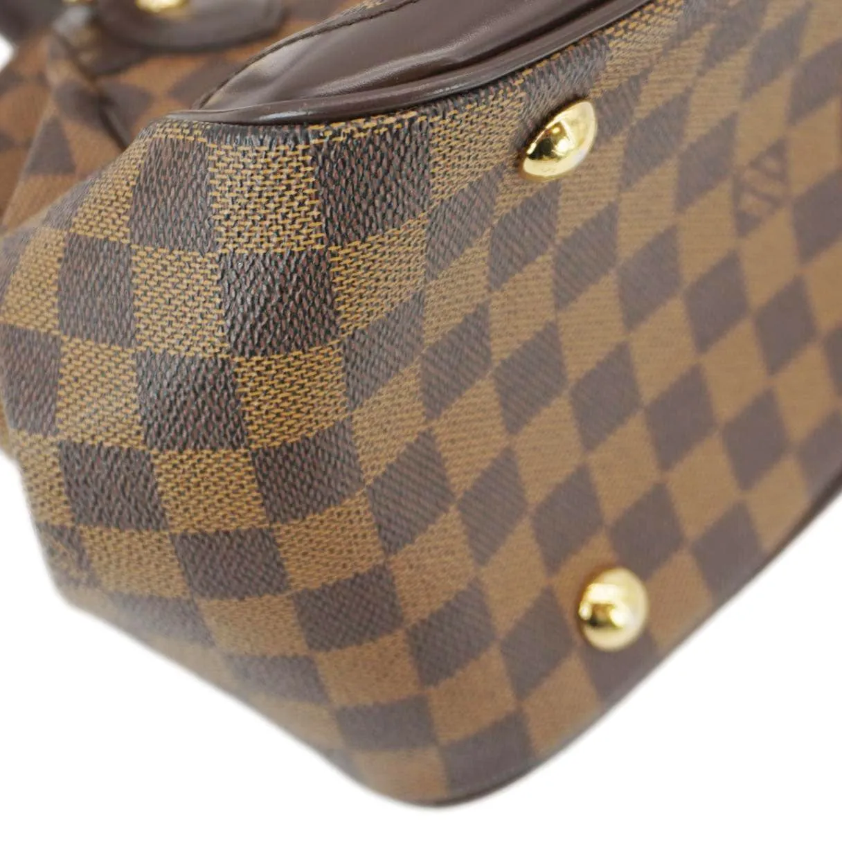 LOUIS VUITTON Verona PM Damier Ebene Satchel Bag Brown