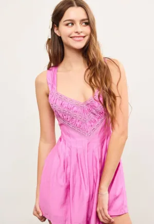 Lover Romper-Pink Rose