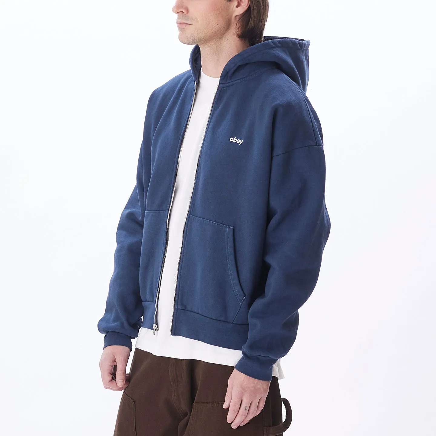 Lowercase pigment zip hood Pigment academy navy