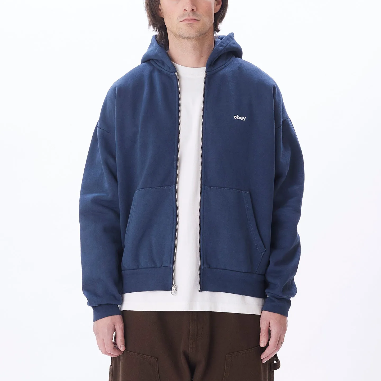 Lowercase pigment zip hood Pigment academy navy