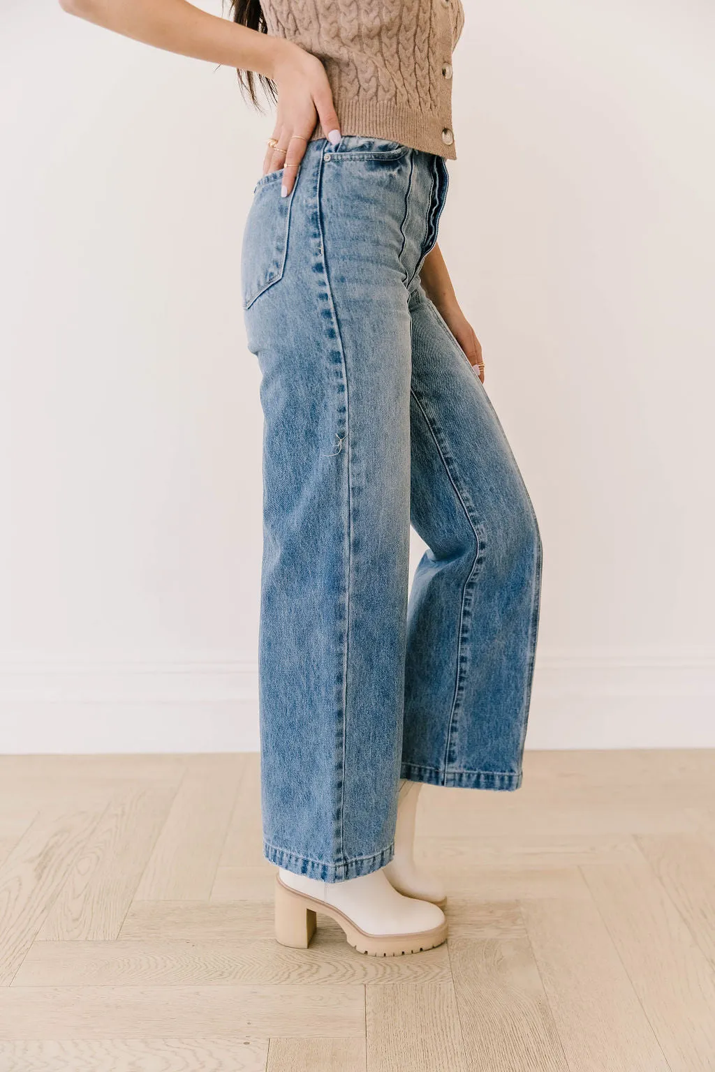 Lucky Charm Wide Leg Jeans by Kancan