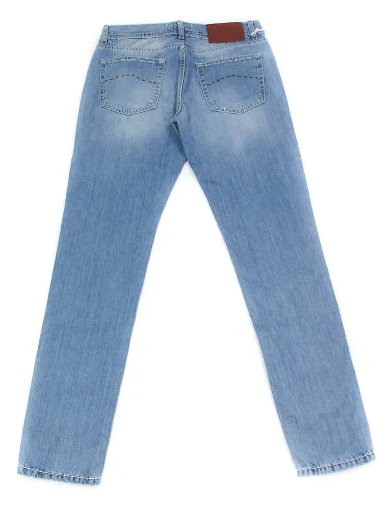 Luigi Borrelli Denim Blue Jeans - Extra Slim - 35 US / 51 EU