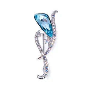 Luxury Blue Christmas Retro Brooches