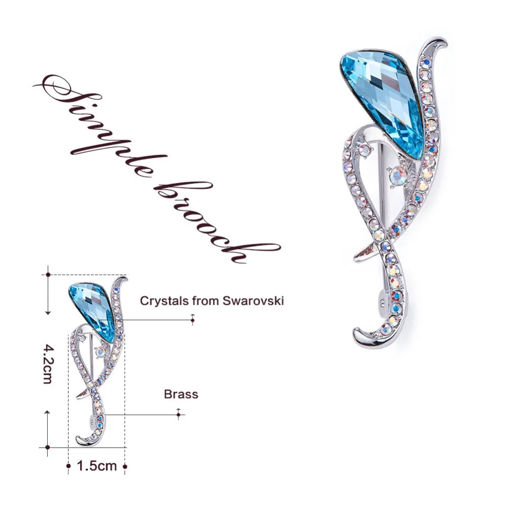 Luxury Blue Christmas Retro Brooches