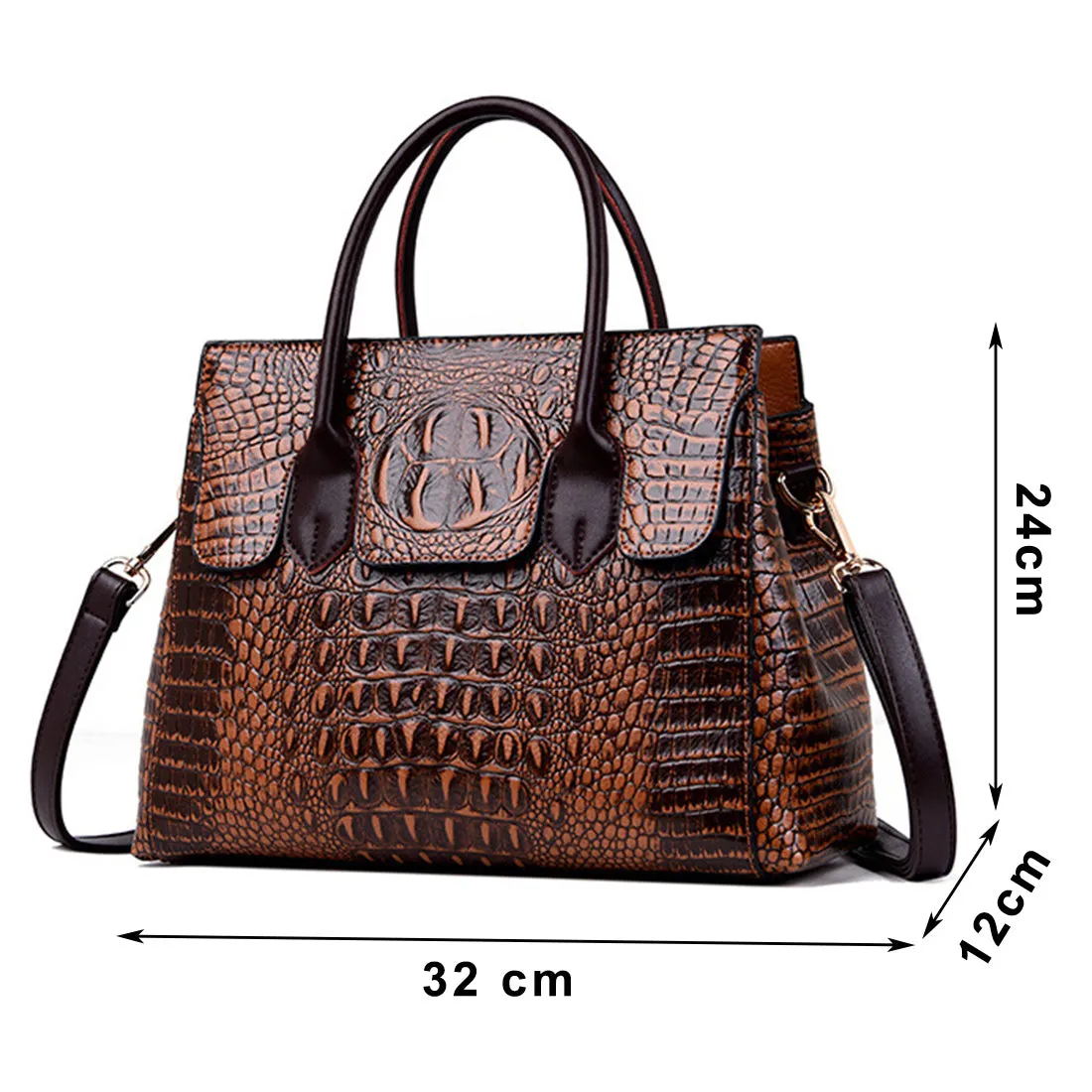 Luxury Handbags Genuine Leather Women Crocodile Bags