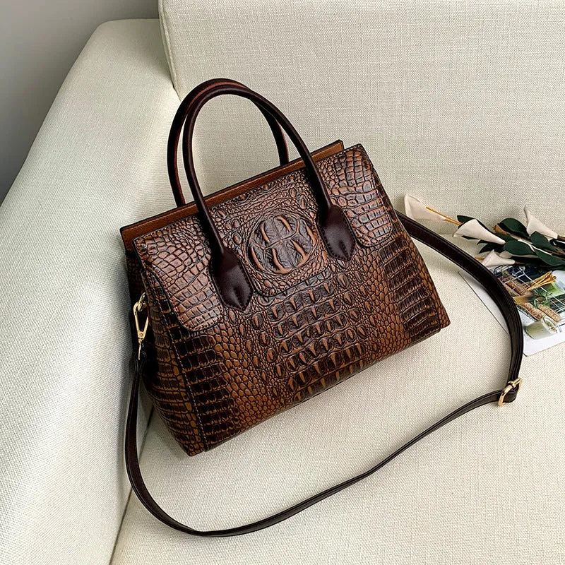 Luxury Handbags Genuine Leather Women Crocodile Bags