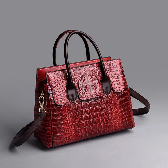 Luxury Handbags Genuine Leather Women Crocodile Bags