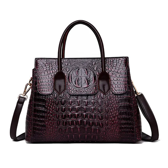 Luxury Handbags Genuine Leather Women Crocodile Bags