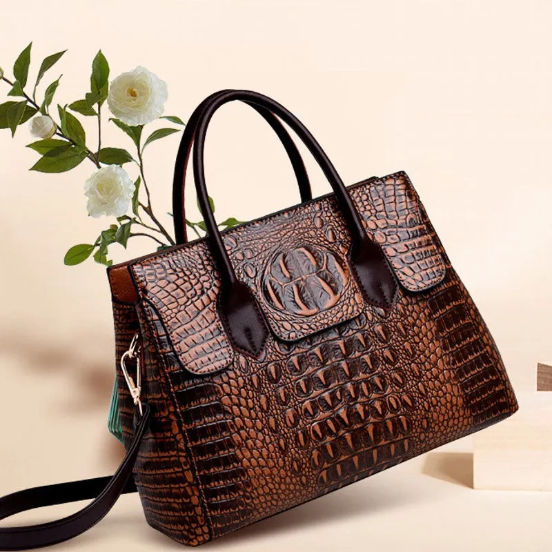 Luxury Handbags Genuine Leather Women Crocodile Bags