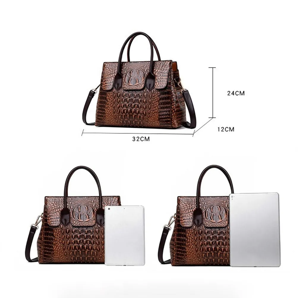 Luxury Handbags Genuine Leather Women Crocodile Bags