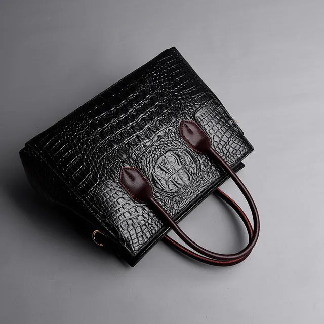 Luxury Handbags Genuine Leather Women Crocodile Bags