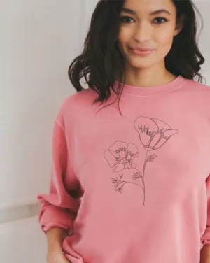 Made in California, Poppies Oversized Sweater