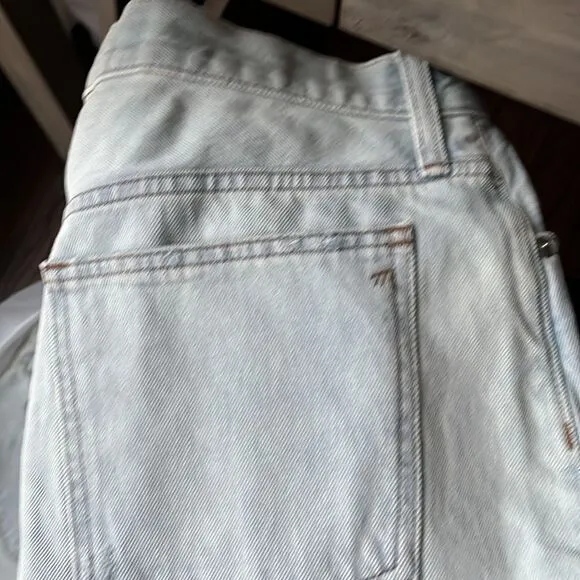 Madewell 3” Relaxed Denim Shorts Light Wash, Raw hem, high rise 100% cotton NWT