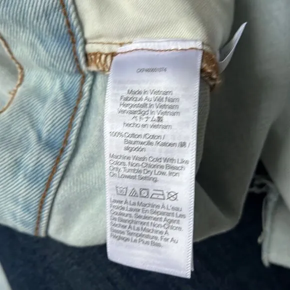 Madewell 3” Relaxed Denim Shorts Light Wash, Raw hem, high rise 100% cotton NWT