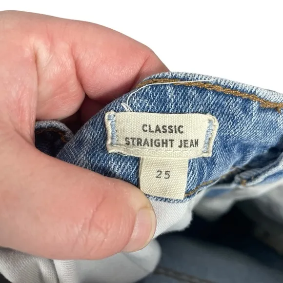 Madewell Classic Straight Leg Jeans in Light Wash Size 25