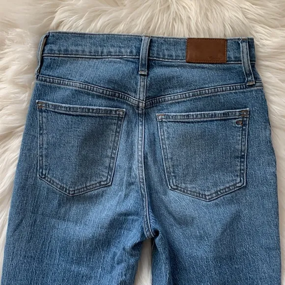 Madewell The Perfect Vintage Jean Straight Leg Raw Hem High Rise Womens 25