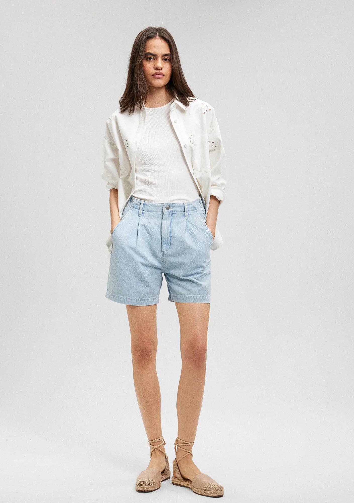 Mandy Light Blue Maviterrenean Jean Shorts