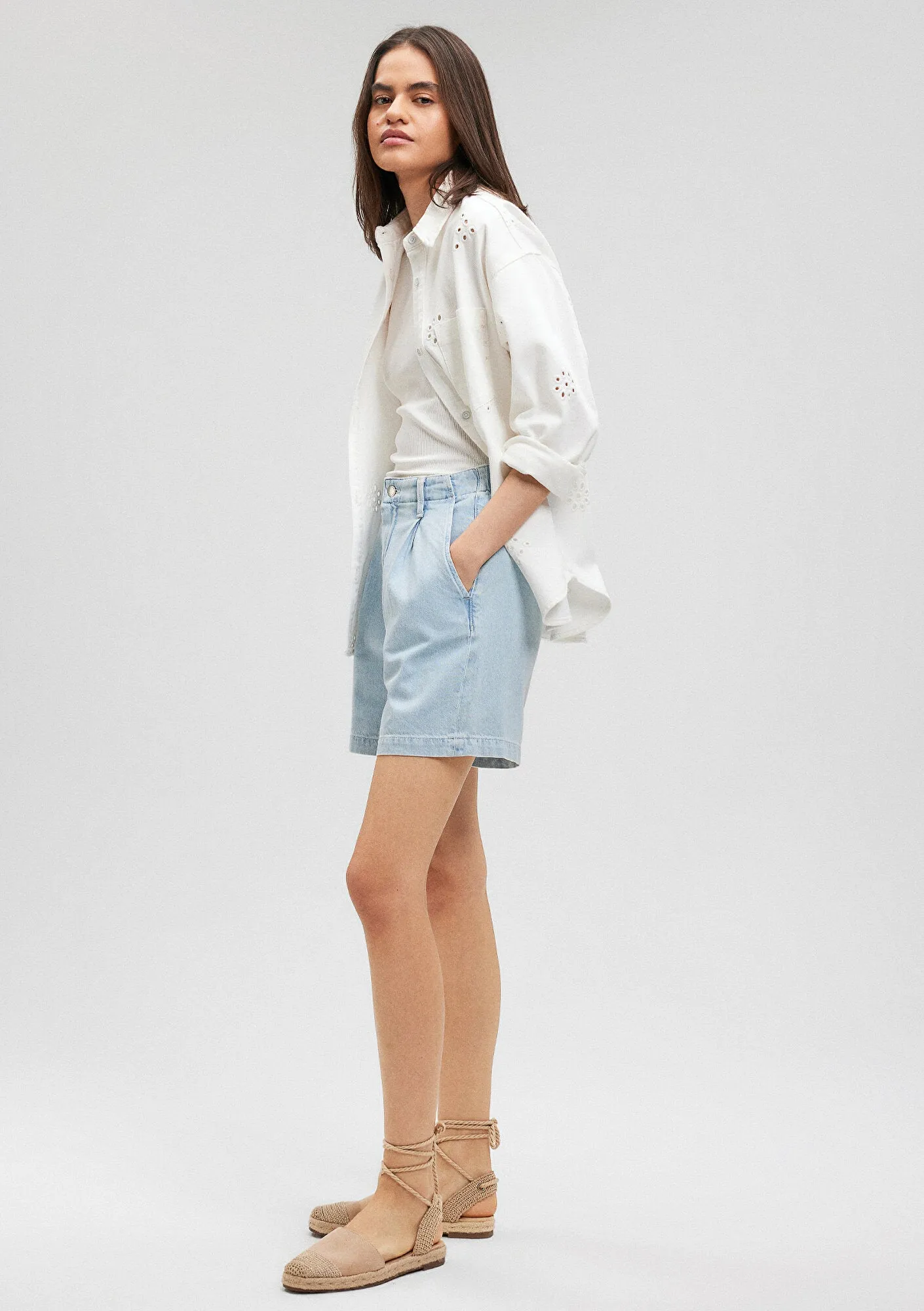Mandy Light Blue Maviterrenean Jean Shorts