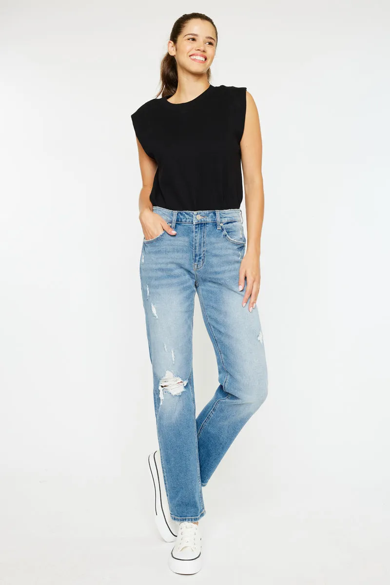 Mariko High Rise Slim Straight Leg Jeans