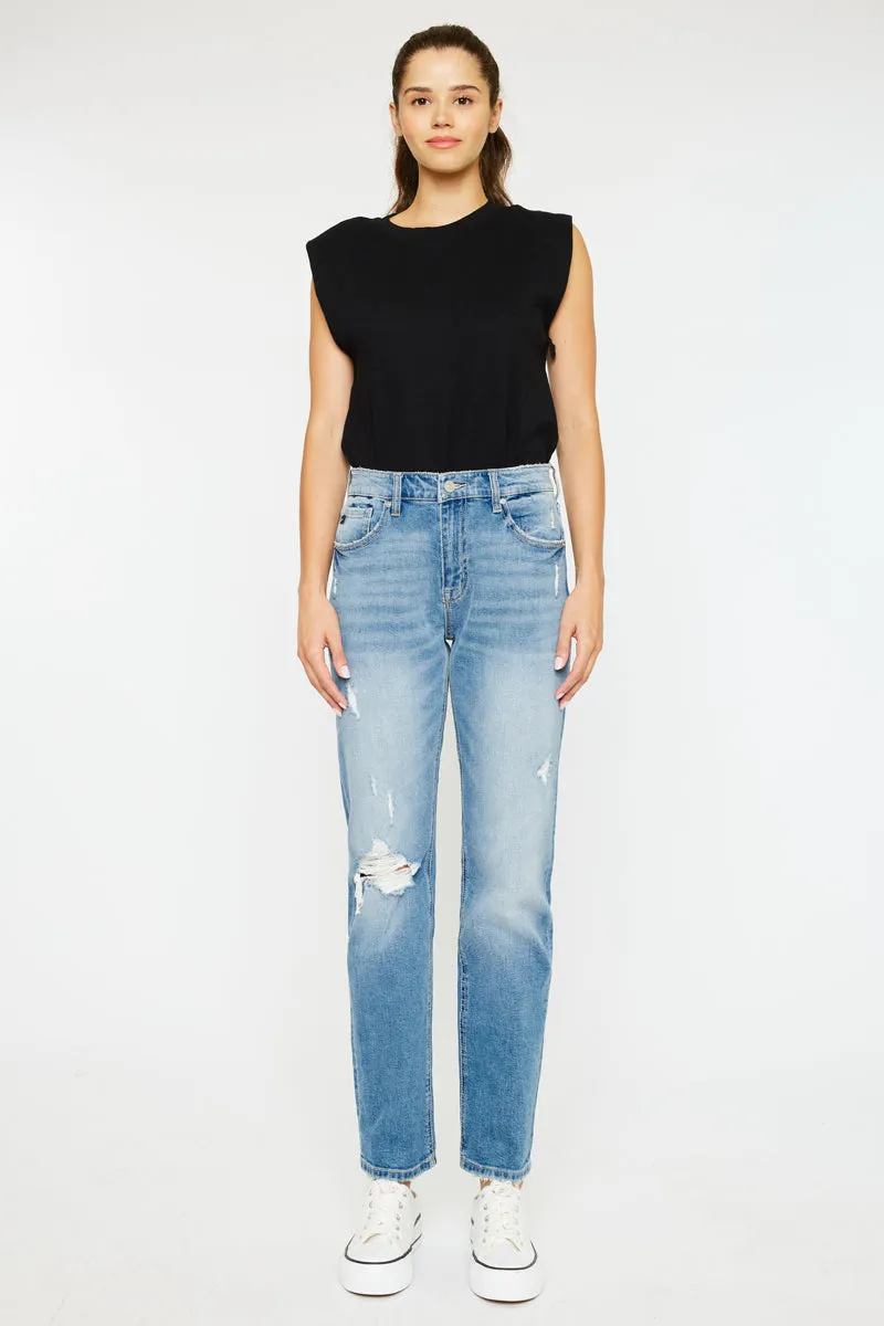 Mariko High Rise Slim Straight Leg Jeans